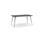 Kancelársky stôl PRIMO ALFA, sivostrieborná podnož, 1600 x 800 mm, wenge