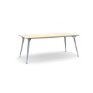 Kancelársky stôl PRIMO ALFA, sivostrieborná podnož, 2000 x 900 mm, breza
