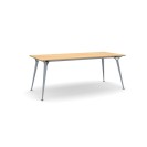 Kancelársky stôl PRIMO ALFA, sivostrieborná podnož, 2000 x 900 mm, buk