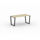 Kancelársky stôl PRIMO IMPRESS, čierna podnož, 1600 x 800 mm, breza