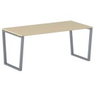 Kancelársky stôl PRIMO IMPRESS, sivostrieborná podnož, 1800 x 900 mm, breza
