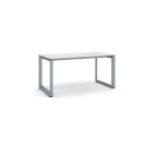 Kancelársky stôl PRIMO INSPIRE, sivostrieborná podnož, 1600 x 800 mm, sivá