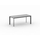 Kancelársky stôl PRIMO INVITATION, čierna podnož, 1800 x 800 mm, sivá
