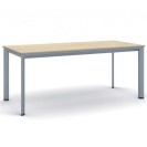 Kancelársky stôl PRIMO INVITATION, sivostrieborná podnož 1800 x 800 mm, dub prírodný