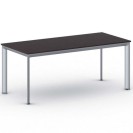 Kancelársky stôl PRIMO INVITATION, sivostrieborná podnož 1800 x 800 mm, wenge