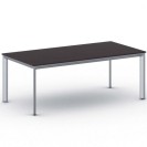Kancelársky stôl PRIMO INVITATION, sivostrieborná podnož 2000 x 1000 mm, wenge