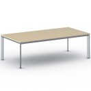 Kancelársky stôl PRIMO INVITATION, sivostrieborná podnož 2400 x 1200 mm, breza
