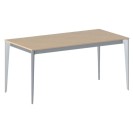 Kancelářský stůl PRIMO ACTION, šedostříbrná podnož, 1600 x 800 mm, buk