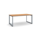 Kancelářský stůl PRIMO INSPIRE, šedostříbrná podnož, 1800 x 900 mm, třešeň