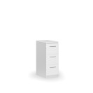 Kartoteka metalowa PRIMO z drewnianym frontem A4, 3 szuflady, biały/biały