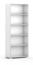 Knižnica SILVER LINE, biela, 1 stĺpec, 1865 x 800 x 400 mm