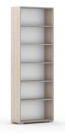 Knižnica SILVER LINE, dub prírodný, 1 stĺpec, 2230 x 800 x 400 mm