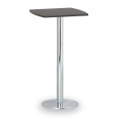 Koktailový stôl OLYMPO II, 660x660 mm, chrómovaná podnož, doska wenge