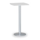 Koktailový stôl OLYMPO II, 660x660 mm, sivá podnož, doska biela