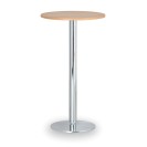 Koktailový stôl OLYMPO II, priemer 600 mm, chrómovaná podnož, doska buk