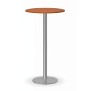 Koktailový stôl OLYMPO II, priemer 600 mm, chrómovaná podnož, doska čerešňa