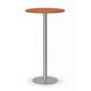 Koktailový stôl OLYMPO II, priemer 600 mm, sivá podnož, doska čerešňa