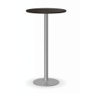 Koktailový stôl OLYMPO II, priemer 600 mm, sivá podnož, doska wenge