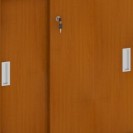Kombinovaná kancelářská skříň MIRELLI A+, 800 x 400 x 1800 mm, třešeň