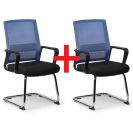 Konferenční židle LOW 1+1 ZDARMA, modrá