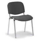 Konferenční židle VIVA, chromované nohy, šedá