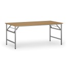 Konferenčný stôl FAST READY so striebornosivou podnožou, 1800 x 900 x 750 mm, buk