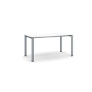 Konferenztisch, Besprechungstisch INFINITY 160x80 cm, weiß, graues Fußgestell