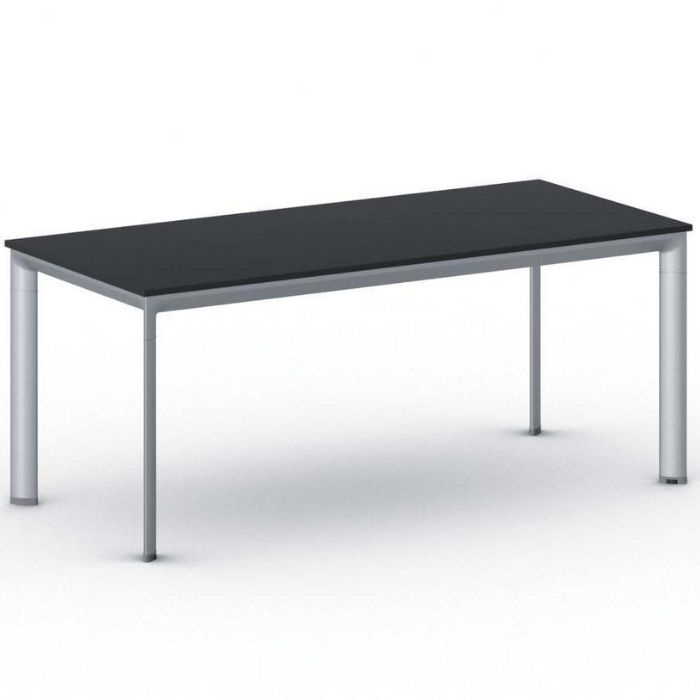 Konferenztisch, Besprechungstisch PRIMO INVITATION 1800 x 800 mm, graues Fußgestell, Graphit