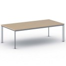 Konferenztisch, Besprechungstisch PRIMO INVITATION 2400 x 1200 mm, graues Fußgestell, Buche