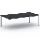 Konferenztisch, Besprechungstisch PRIMO INVITATION 2400 x 1200 mm, graues Fußgestell, Graphit
