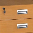 Kontenerek biurowy na kółkach PRIMO, 4 szuflady, szary / buk