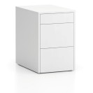 Kontenerek szufladowy SEGMENT, 3 szuflady, biały
