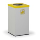 Kosz do segregacji śmieci ze stojakiem na worki 42 l, szary/żółty