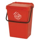 Kosz plastikowy na śmieci do segregacji, 35 l, czerwony