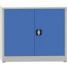 KOVONA JUMBO Werkstattregalschrank, 1 Einlegeboden, geschweißt, 800 x 950 x 600 mm, grau/blau