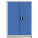 KOVONA JUMBO Werkstattregalschrank, 2 Einlegeböden, verschweißt, 800 x 500 x 1150 mm, grau/blau