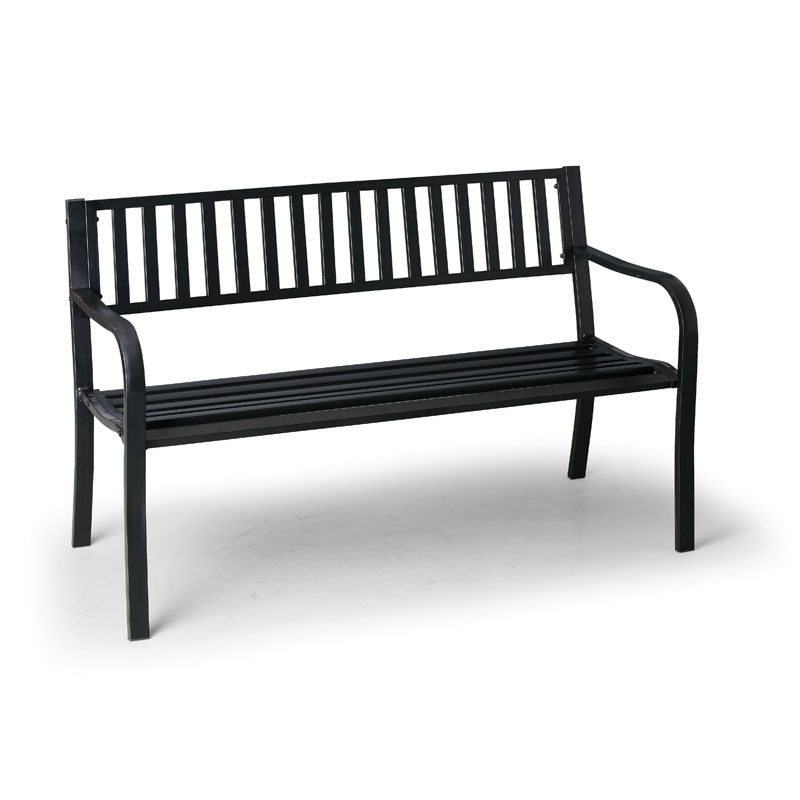 Kovová parková lavička STRIP s opěradlem 1+1 ZDARMA, 1270 mm