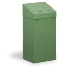 Kovový odpadkový kôš na triedený odpad, 45 l, zelený