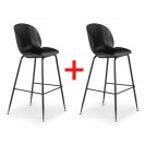 Krzesło barowe ELLEN 1+1 GRATIS, czarne