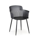 Krzesło barowe plastikowe MOLLY 3+1 GRATIS, czarne