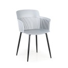 Krzesło barowe plastikowe MOLLY 3+1 GRATIS, szare
