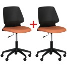 Krzesło biurowe CROOK 1+1 GRATIS, pomarańczowy