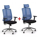 Krzesło biurowe CROSS 1+1 GRATIS, niebieski
