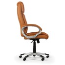 Krzesło biurowe FOSTER ekoskóra, jasnobrązowe