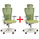 Krzesło biurowe GAM 1+1 GRATIS, zielony