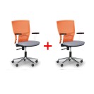 Krzesło biurowe HAAG 1+1 GRATIS pomarańczowo/szary