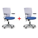 Krzesło biurowe HAAG 1+1 GRATIS, szaro/niebieski