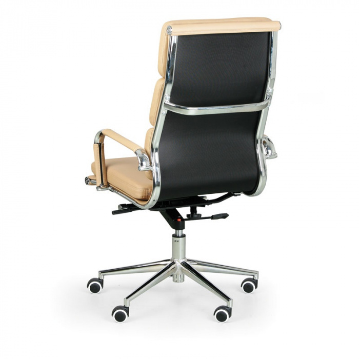 Krzesło biurowe KIT, skóra, capuccino