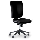 Krzesło biurowe LEON PLUS, czarne, bez podłokietników