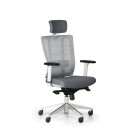 Krzesło biurowe METRIM, biały/szary